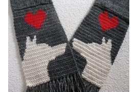 white shepherd dog scarf