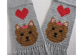 Yorkie dog scarf
