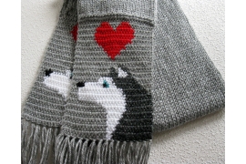 Husky dog scarf