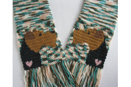 knit dog scarf