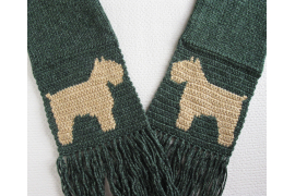 green dog scarf