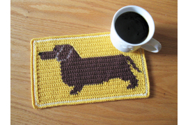 dachshund dog mug mat