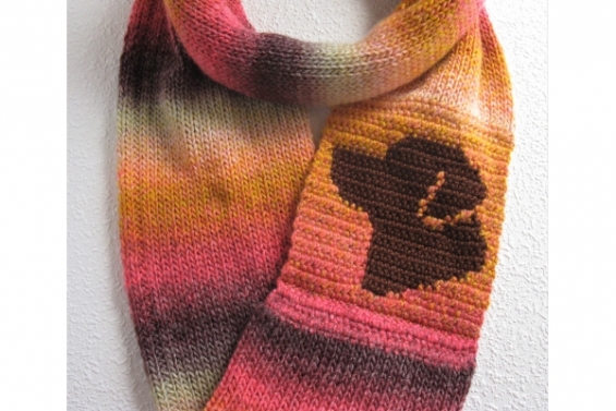 Chocolate Labrador scarf for dog lovers