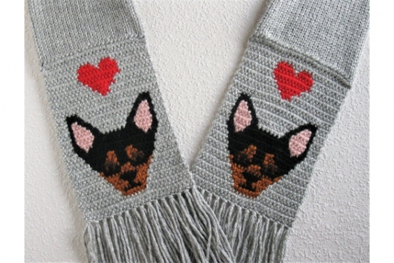Black and tan chihuahua dogs scarf
