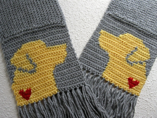 Yellow lab scarf