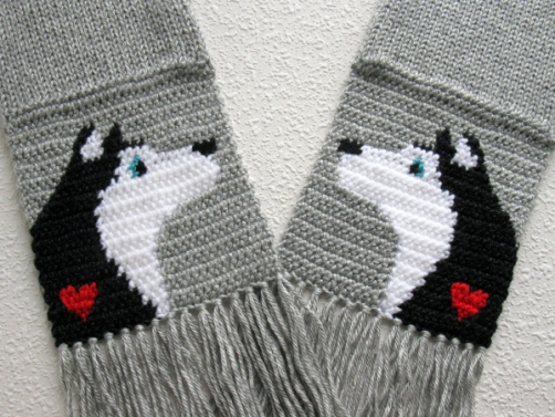 Siberian husky scarf