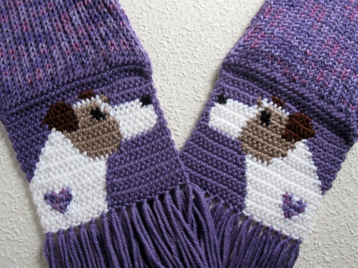 Purple terrier scarf