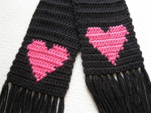Heart scarf