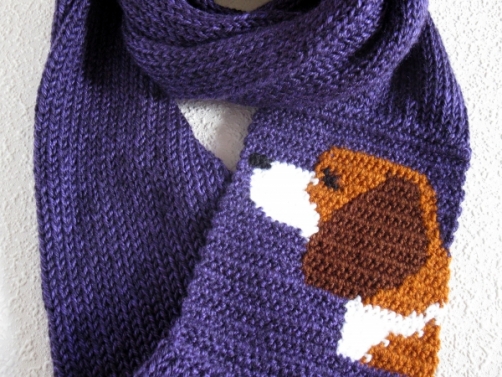 Beagle Dog infinity cowl scarf