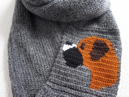 Boxer Dog infinity scarf 