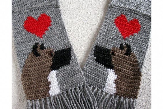 Japanese Akita dog scarf