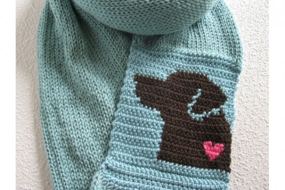 Chocolate Lab infinity cowl