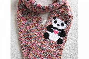 Panda bear infinity scarf