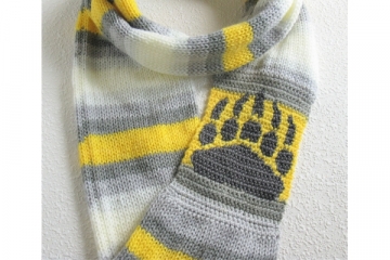 Bear paw print infinity scarf