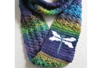 Long Dragonfly Infinity Scarf