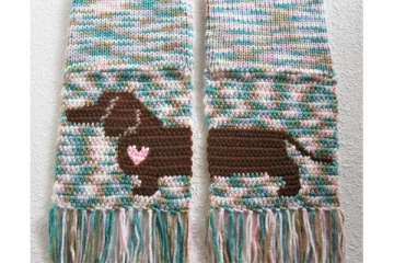 Colorful dachshund scarf
