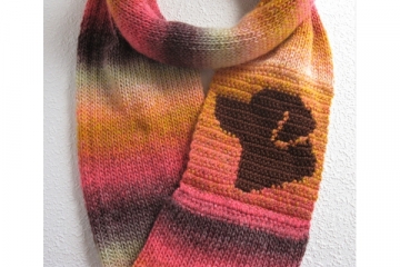 Chocolate Labrador scarf for dog lovers