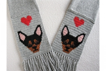 Black and tan chihuahua dogs scarf