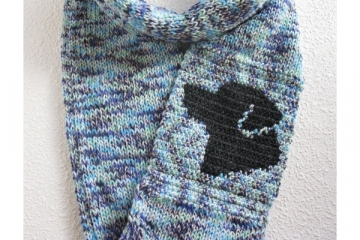 Black lab cotton blend scarf