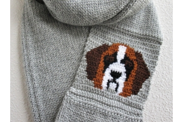 Saint Bernard infinity scarf