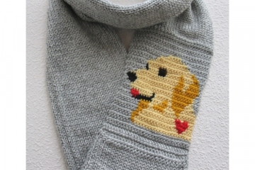 Golden Retriever infinity scarf