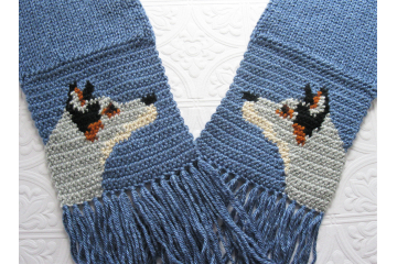 Australian Cattle Dog. Denim blue heather scarf with blue heeler dogs Australian Cattle Dog. Denim blue heather scarf with blue heeler dogs