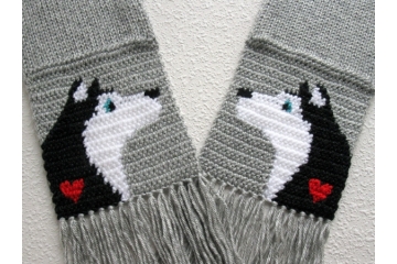 Siberian husky scarf