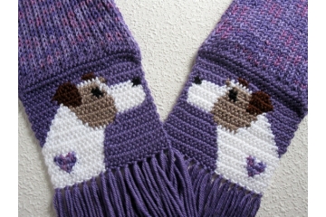 Purple terrier scarf