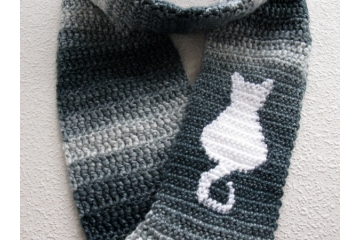 Striped cat scarf