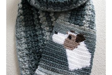 Jack Russell Terrier handmade scarf