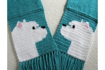 West Highland White terrier dog scarf