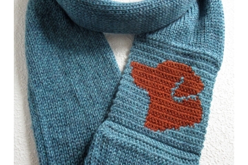 Fox Red Labrador scarf for lab lovers